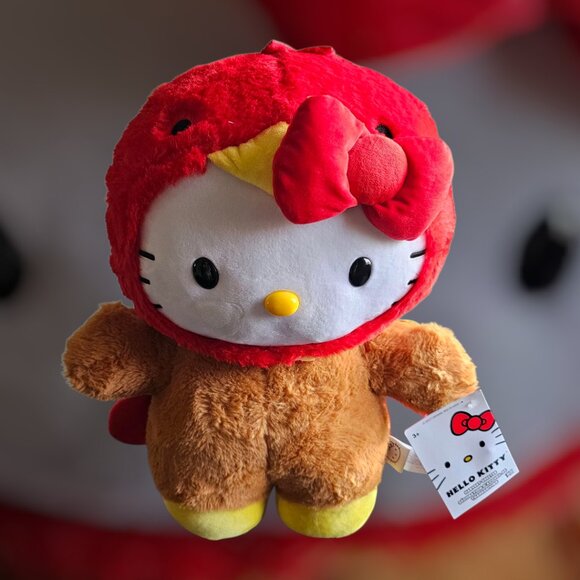 HELLO KITTY  AS TURKEY  THANKSGIVING HARVEST GREETER 18''' PLUSH BRAND NEW NWT - Picture 1 of 2